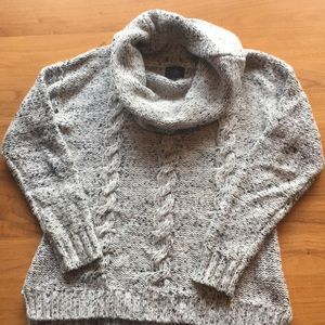 Chunky Mohair Cowl Sweater, size XS